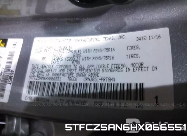 5TFCZ5AN6HX066551 фото 9