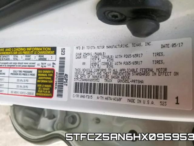 5TFCZ5AN6HX095953 фото 2