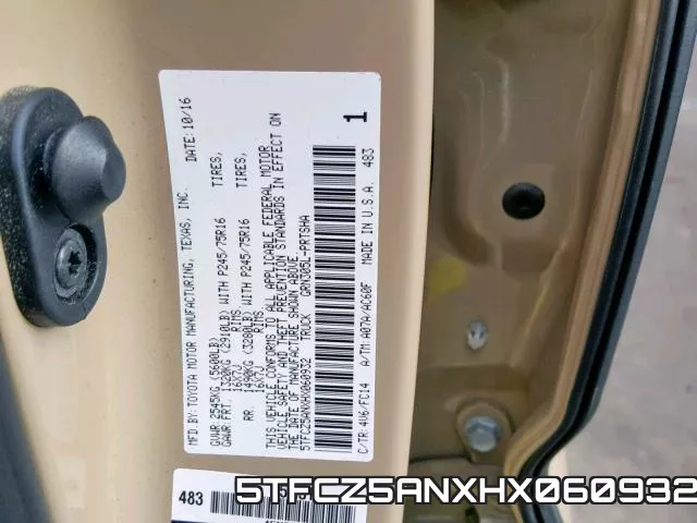 5TFCZ5ANXHX060932 фото 2