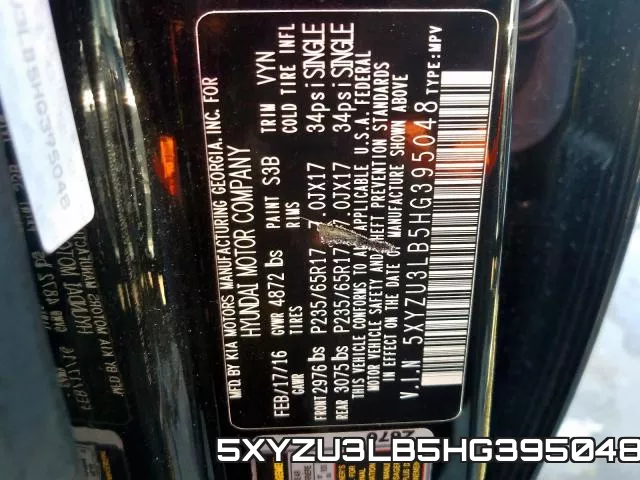 5XYZU3LB5HG395048 фото 2