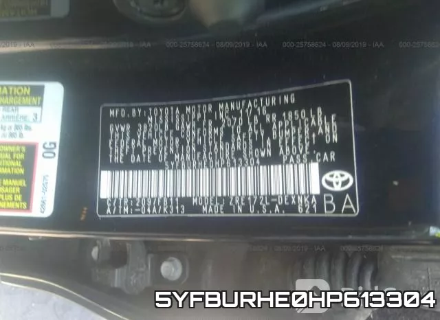 5YFBURHE0HP613304 фото 10