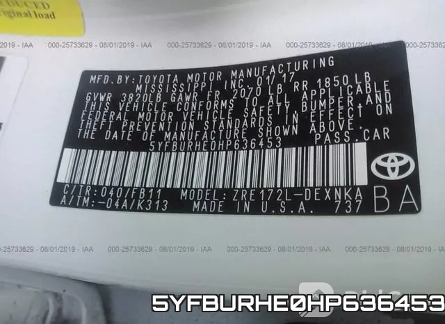 5YFBURHE0HP636453 фото 10