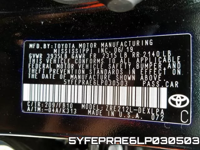 5YFEPRAE6LP030503 фото 2