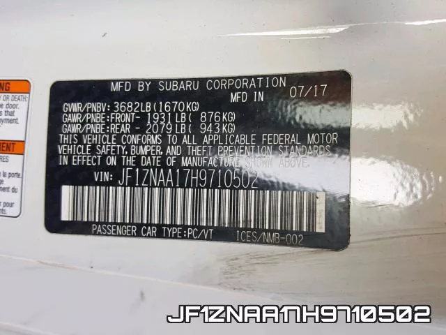 JF1ZNAA17H9710502 фото 2