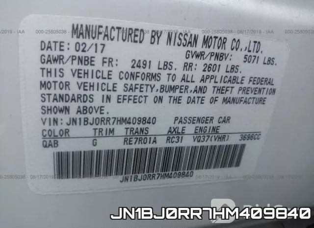 JN1BJ0RR7HM409840 фото 10