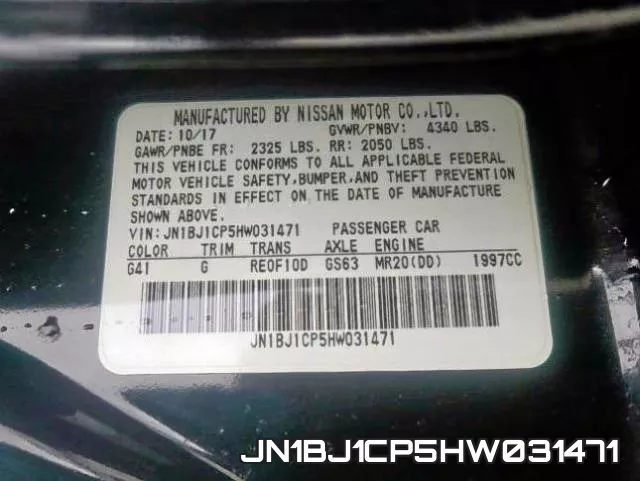 JN1BJ1CP5HW031471 фото 2
