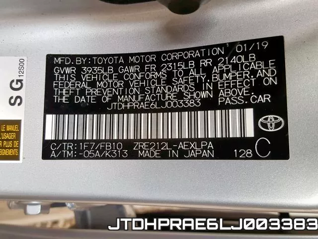 JTDHPRAE6LJ003383 фото 2