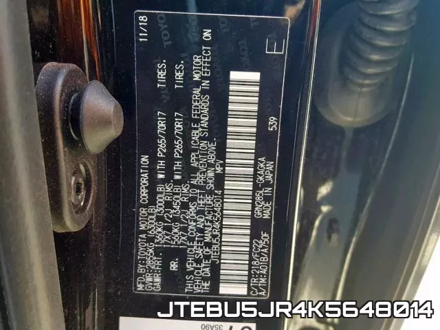 JTEBU5JR4K5648014 фото 2