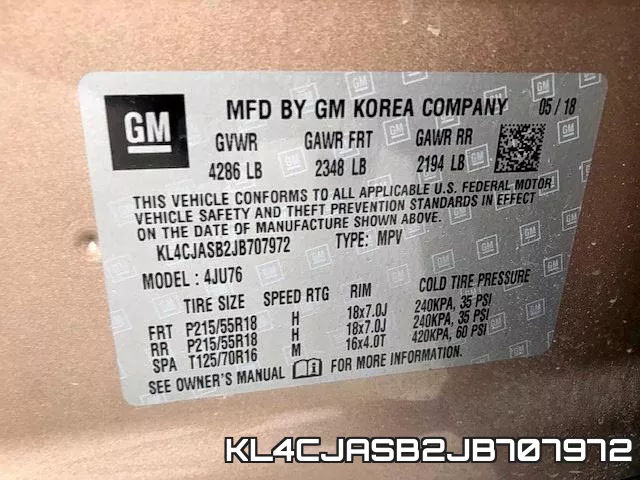 KL4CJASB2JB707972 фото 2