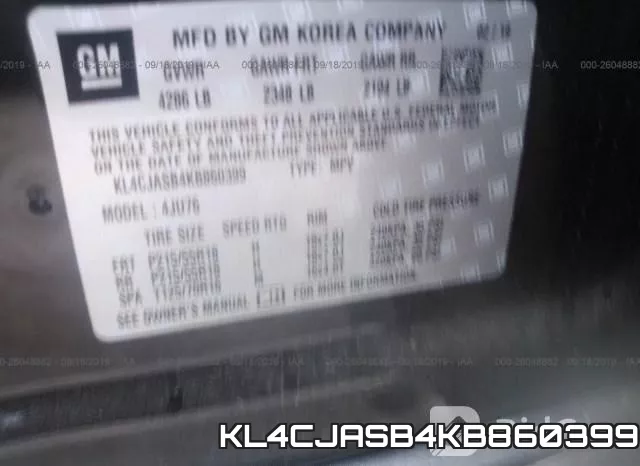KL4CJASB4KB860399 фото 9