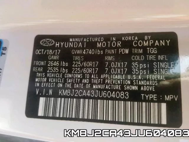 KM8J2CA43JU604083 фото 2