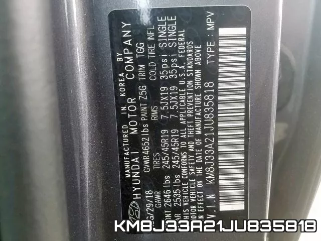 KM8J33A21JU835818 фото 2