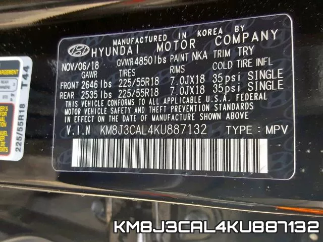 KM8J3CAL4KU887132 фото 2