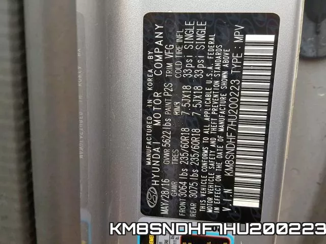 KM8SNDHF7HU200223 фото 2
