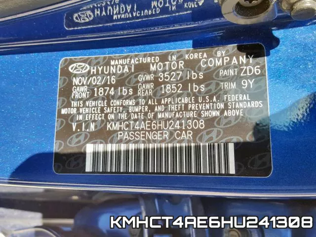 KMHCT4AE6HU241308 фото 2