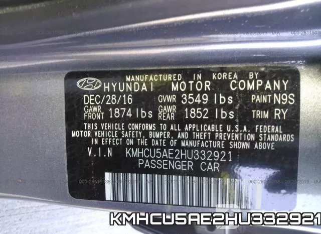 KMHCU5AE2HU332921 фото 9