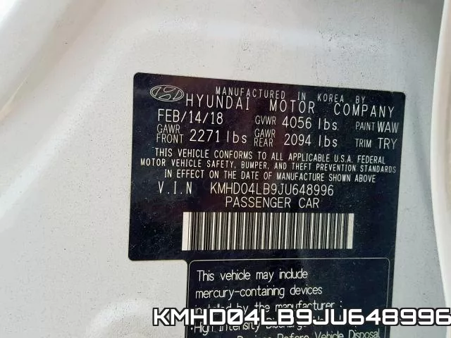 KMHD04LB9JU648996 фото 2