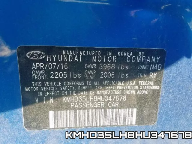 KMHD35LH8HU347678 фото 2
