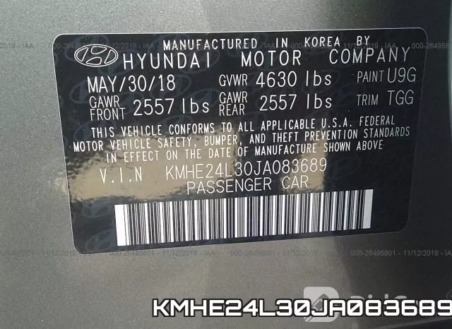 KMHE24L30JA083689 фото 8
