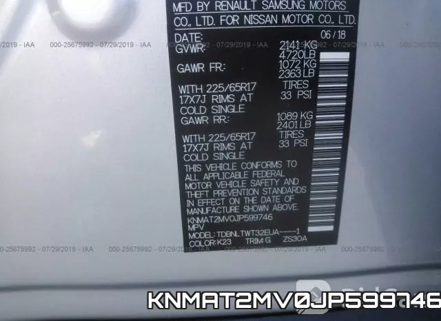 KNMAT2MV0JP599746 фото 10