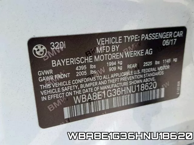 WBA8E1G36HNU18620 фото 2
