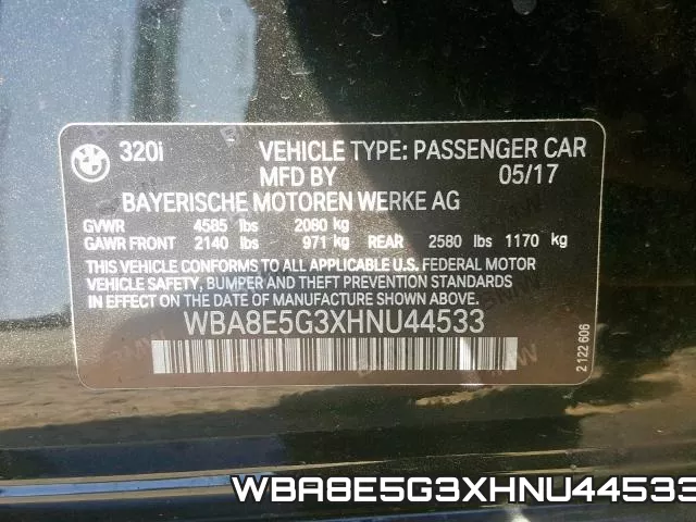 WBA8E5G3XHNU44533 фото 2