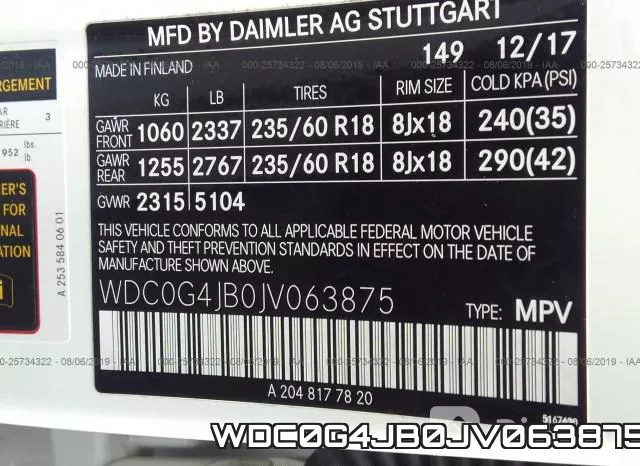 WDC0G4JB0JV063875 фото 9