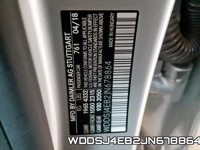 WDDSJ4EB2JN678864 фото 2