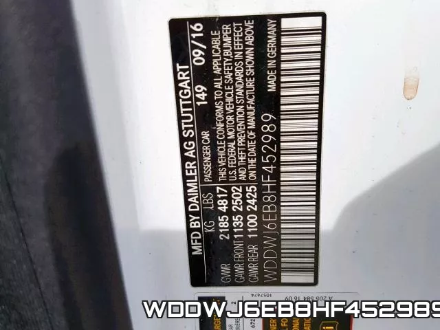 WDDWJ6EB8HF452989 фото 2