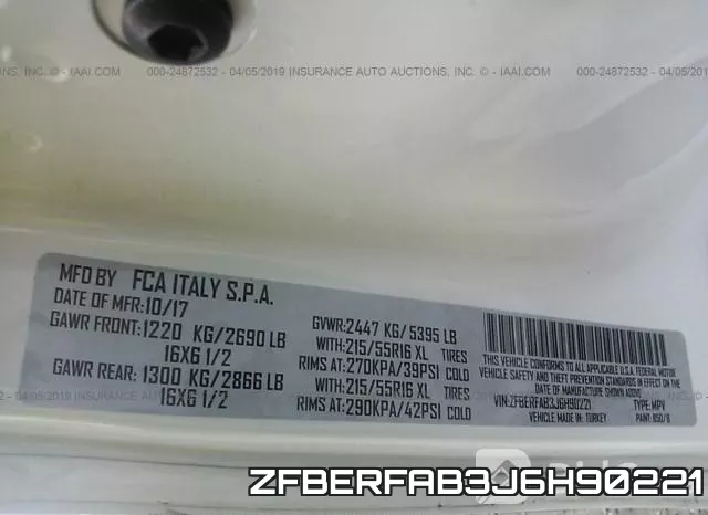 ZFBERFAB3J6H90221 фото 10