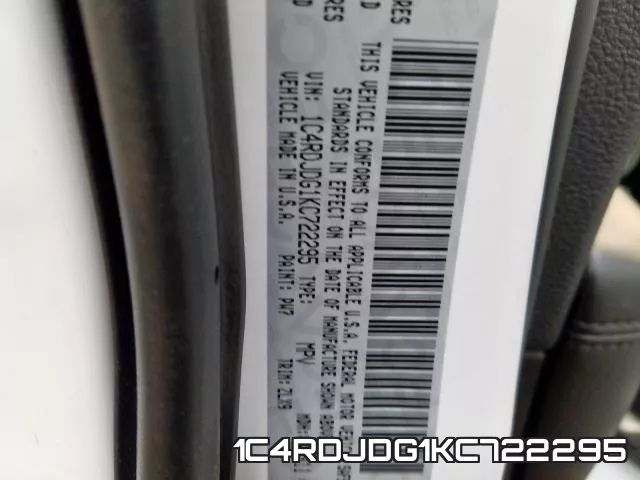 1C4RDJDG1KC722295 фото 2