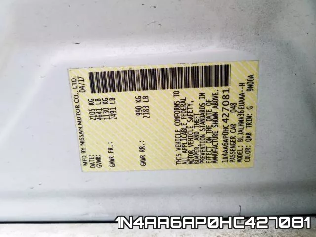 1N4AA6AP0HC427081 фото 2
