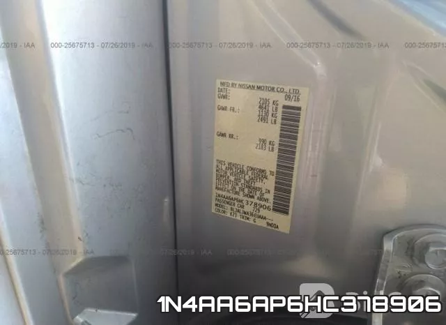 1N4AA6AP6HC378906 фото 10