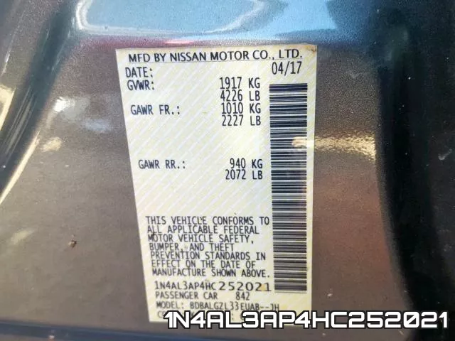 1N4AL3AP4HC252021 фото 2