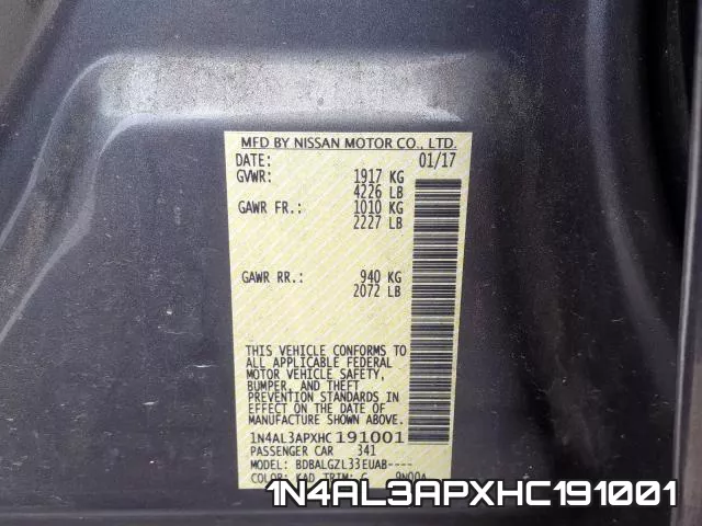 1N4AL3APXHC191001 фото 2