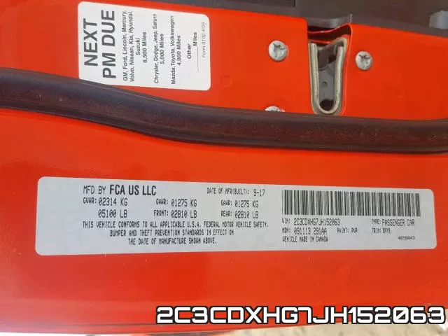 2C3CDXHG7JH152063 фото 2
