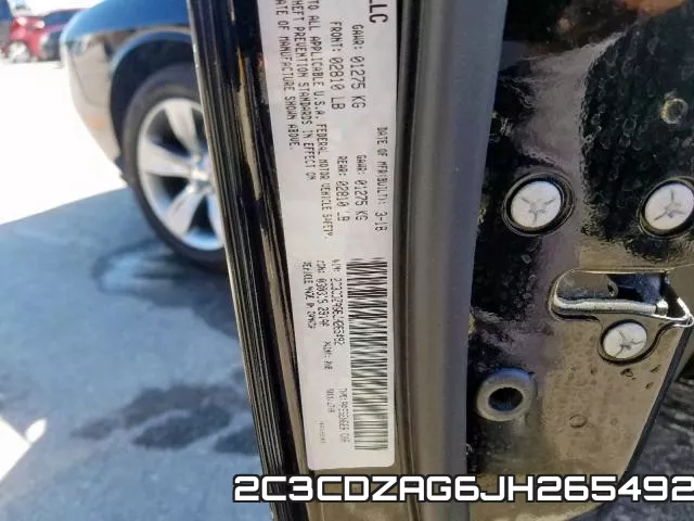 2C3CDZAG6JH265492 фото 2