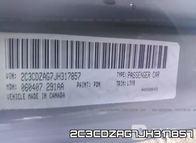 2C3CDZAG7JH317857 фото 10
