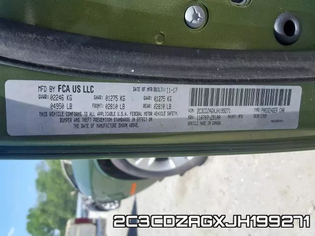2C3CDZAGXJH199271 фото 2