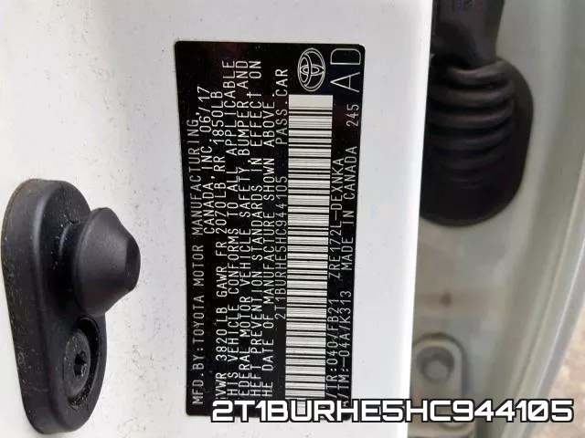 2T1BURHE5HC944105 фото 2