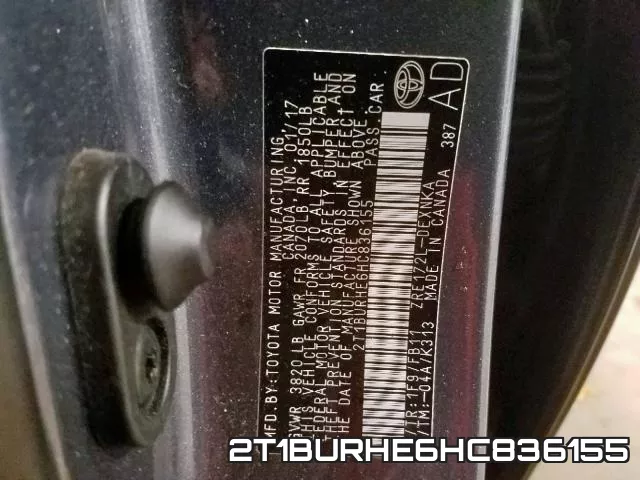 2T1BURHE6HC836155 фото 2