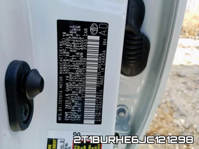 2T1BURHE6JC121298 фото 2