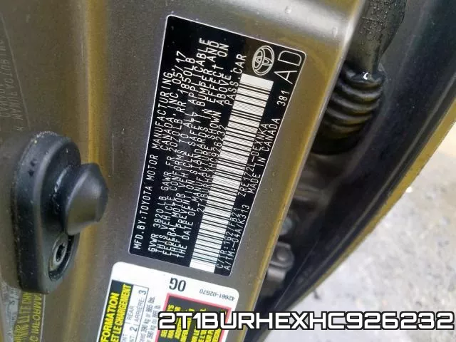 2T1BURHEXHC926232 фото 2