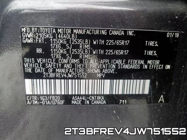 2T3BFREV4JW751552 фото 2