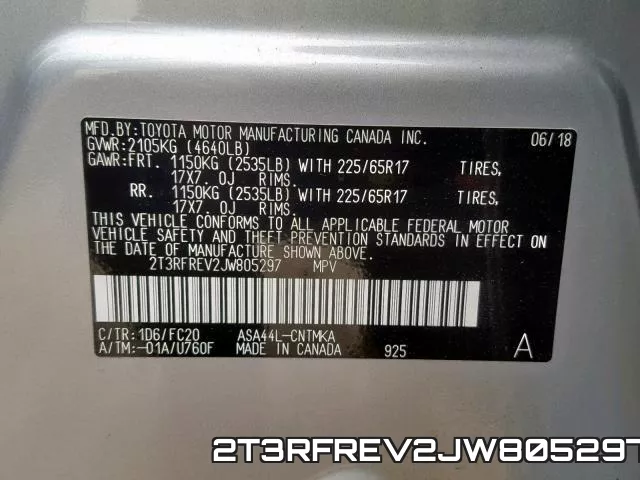2T3RFREV2JW805297 фото 2