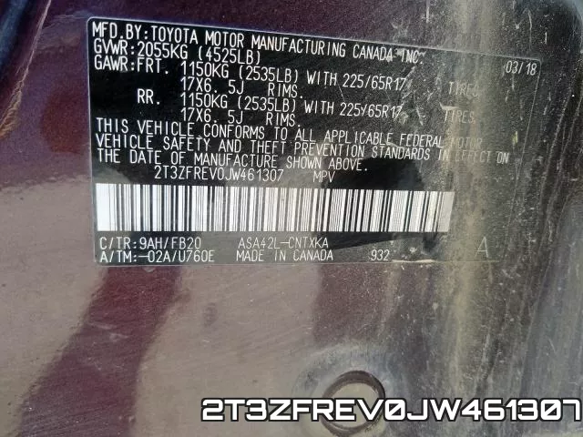 2T3ZFREV0JW461307 фото 2