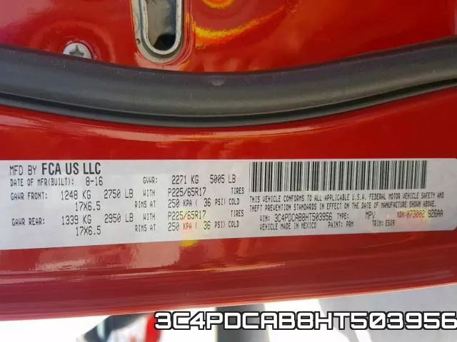 3C4PDCAB8HT503956 фото 2