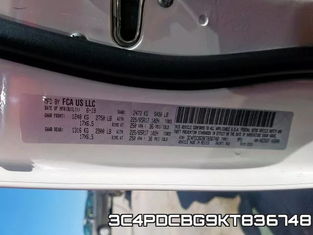 3C4PDCBG9KT836748 фото 2