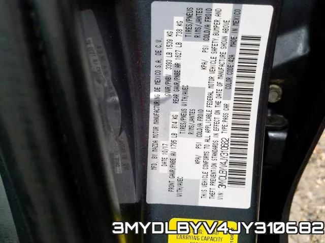 3MYDLBYV4JY310682 фото 2
