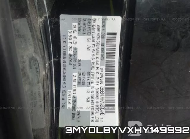 3MYDLBYVXHY149992 фото 8